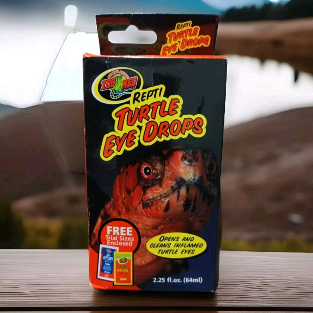Zoo Med Repti Turtle eye drops opens & cleans inflamed eyes 2.25 OZ